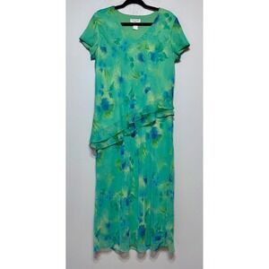 Vintage Miss Dorby Whimsical Watercolor‎ Dress Size 14 Fairy Cottagecore Floral